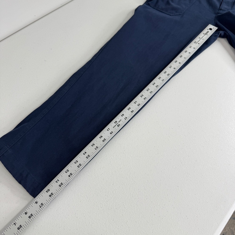 G/FORE Cotton Twill High Rise Straight Tapered Trouser Womens 10 Blue Golf Pant - Picture 10 of 12